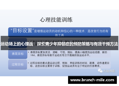 运动场上的心理战：探索青少年抑郁症的预防策略与有效干预方法