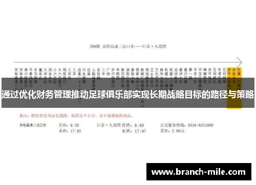 通过优化财务管理推动足球俱乐部实现长期战略目标的路径与策略